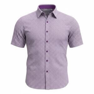 Nick Graham Everywhere Mens Medium Purple Micro Print Stretch Modern Fit A141
